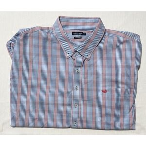 Southern Marsh Performance Shirt Men 2X Plaid Short Sleeve Stretch Button Down